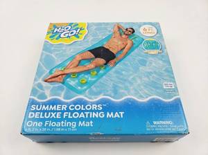 lot 4212 image: H2O GO Summer Colors Deluxe Floating Mat 6 ft