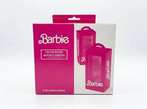lot 4214 image: Barbie Favor Boxes Set of 4 Party Supplies