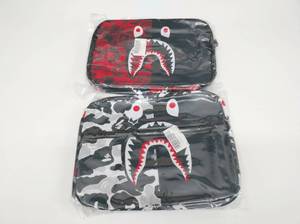 lot 4257 image: Shark Mouth Camo Kids School Lunchbags - 2 Pack