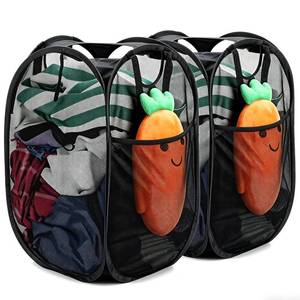 lot 4273 image: House Again 2-Pack Mesh Pop-Up Laundry Hamper, 70L