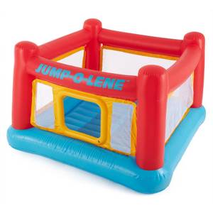lot 64680 image: INTEX Jump-O-Lene Inflatable Trampoline Bounce House for Kids Ages 3-6 - Retail $63