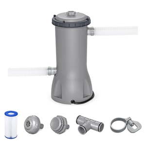 lot 64690 image: Bestway Flowclear 1 000 Gallons per Hour Swimming Pool Filter Pump, VISIBLE USE. - Retail $90