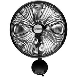 lot 64692 image: Hurricane 16  Pro High Velocity Oscillating Metal Wall Mount Fan with 3-Speed Cooling - Retail $100
