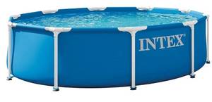 lot 64705 image: INTEX Metal Frame 10ft x 30in Above Ground Swimming Pool. - Retail $130