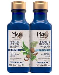 lot 64720 image: Maui Moisture Nourish & Moisture  Coconut Milk Shampoo  Conditioner  - Retail $20
