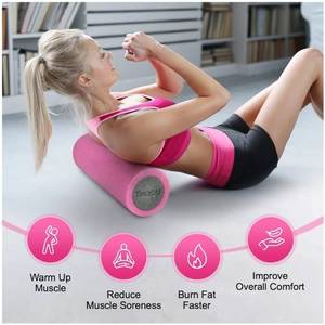lot 64721 image: Medium Firm PE Foam Rollers for Yoga & Pilates, - Retail $22