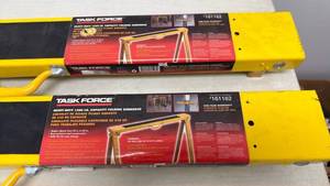lot 12 image: Task Force Heavy-Duty 1200 lb Capacity Folding Sawhorse 1611162 Pair