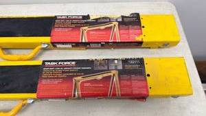 lot 14 image: Task Force Heavy-Duty 1200 lb Capacity Folding Sawhorse Pair