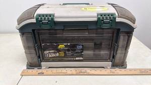 lot 15 image: Plano 3700 Series 732 Angled Storage System with 5 StowAway Utility Boxes