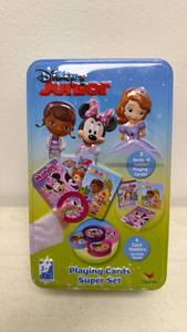 lot 64 image: Disney Junior Playing Cards Super Set - 3 Decks 4 Card Holders