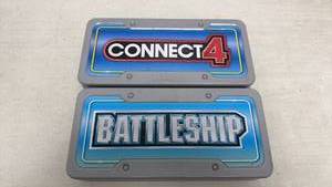 lot 65 image: Hasbro Gaming Road Trip Connect 4 & Battleship Game with Pegs and Boards