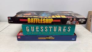 lot 71 image: Lot of 3 Board Games Battleship, Guesstures, Words with Friends