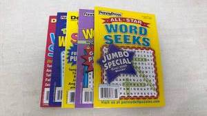 lot 86 image: Word Seeks Puzzle Books Lot of 5
