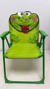 lot 92 image: Frog Character Kids Folding Chair (Green - 20 inches Tall)
