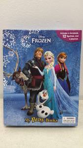 lot 100 image: Disney Frozen My Busy Books Storybook with 7 Figurines and Playmat