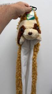 lot 152 image: Critter Collection Sloth Head Cover with Attached Mittens