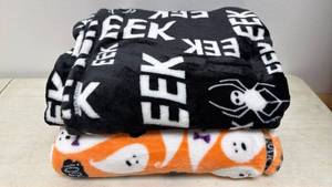 lot 192 image: Halloween Fleece Blanket 2-Pack