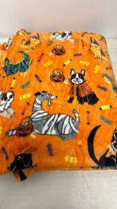 lot 193 image: Halloween-Themed Fleece Blanket
