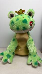 lot 202 image: Plush Frog Toy with Crown - 32 Inches Tall