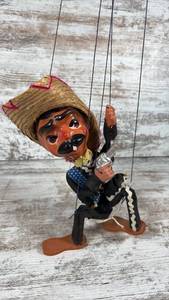 lot 118 image: Mexican String Puppet Marionette with Sombrero
