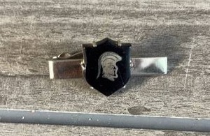 lot 175 image: Tie Clip with Head Profile Shield Emblem