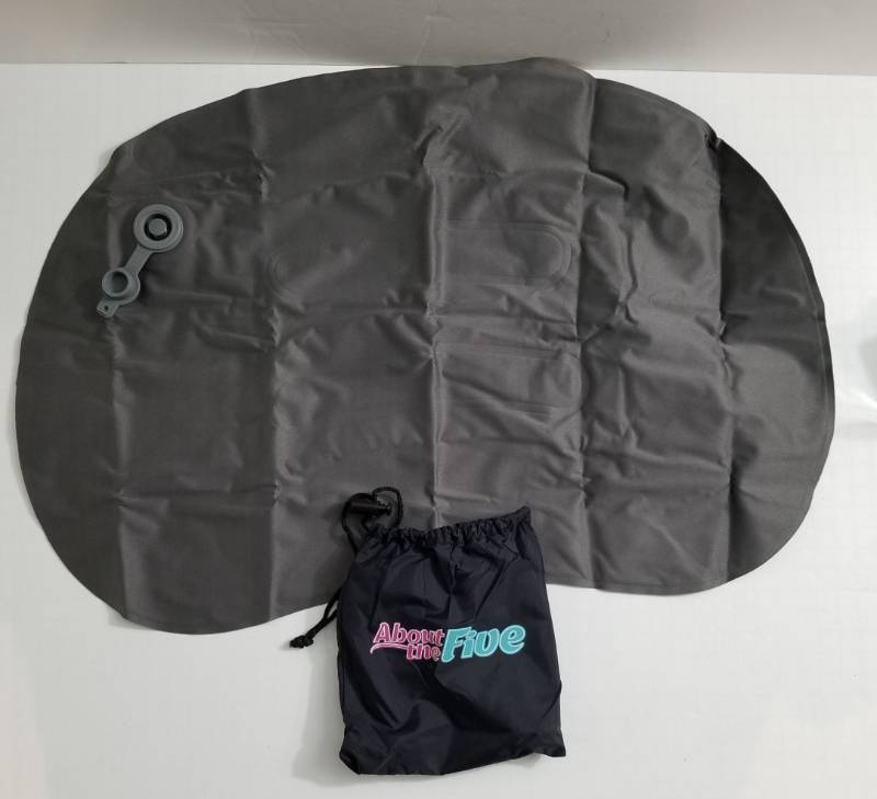 lot 59319 image: Inflatable Camping Pillow for Backpacking, Travel, Ultralight, portable, compact blow up air cushion for hiking, camp, beach, sleeping, packable head rest, neck, lumbar support - Retail $20