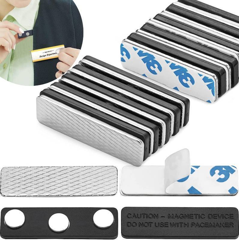 lot 59291 image: Magnetic Name Tag Holders with Strong Magnets for Securely Attaching ID Badges, Name Tags, and Accessories (10) - Retail $9