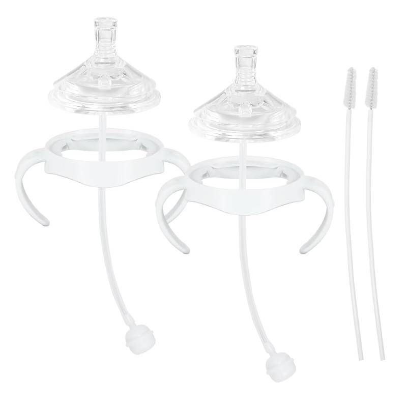 lot 18283 image: Straw Cup Soft Spout Conversion Kit for Philips Avent Natural Baby Bottle, 2 Pack - Retail $9