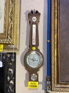 lot 35282 image: Vintage Springfield Banjo 3 - Gauge Weather Station.