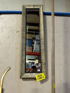 lot 35286 image: Tall & Skinny Wall Hanging Mirror.