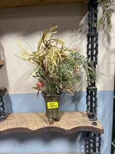 lot 35191 image: Artificial plants in vase