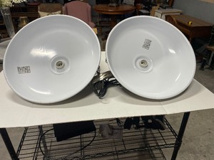 lot 35194 image: A set of two Lamps that hang from the ceiling