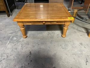 lot 35223 image: Wood accent Coffee table with two drawers