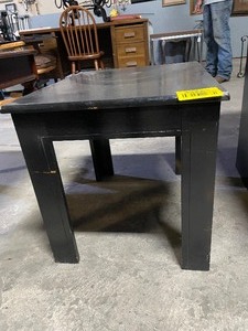 lot 35227 image: Accent table painted in black with an undershelf for storage