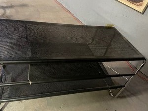 lot 35256 image: Metal T.v.  Console Stand.