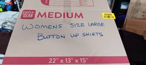 lot 37209 image: WOMENS SIZE LG BUTTON UP SHIRTS