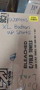 lot 37244 image: WOMENS XL BUTTON UP SHIRTS