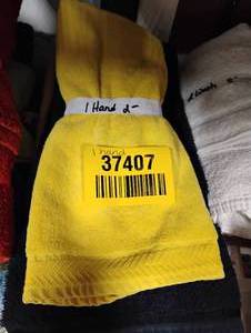 lot 37407 image: TWO BATH HAND TOWELS