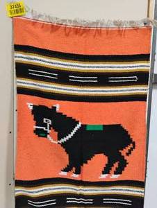 lot 37455 image: VINTAGE HAND WOVEN MEXICAN SERAPE.