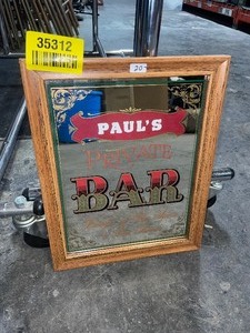 lot 35312 image: Small Bar Mirror 15 34 x 12 12