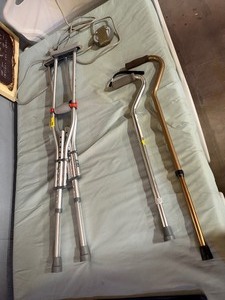 lot 35258 image: Lot of Medical Crutches & Walking Canes.