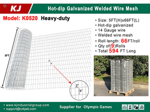 lot 8131 image: KJ Hot Dip Galvanized Welded Wire Mesh  Qty 5  330FT  K0520&nbsp