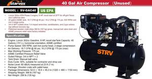 lot 16001 image: Starvox 40 Gallon Air Compressor  SV-GAC40