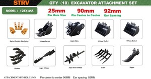lot 16108 image: Starvox Excavator Attachment Set A  Qty 10  12EX-ASA