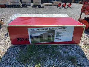 lot 7301 image: SKLP 40 FT x 20 FT x 14 FT All-Steel Carport  SK-SC40