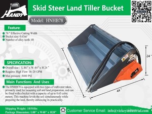 lot 4024 image: Handy 78 Skid Steer Land Tiller Bucket  HNHB78