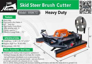 lot 4031 image: Handy 72 Skid Steer Brush Cutter  HSBC72&nbsp