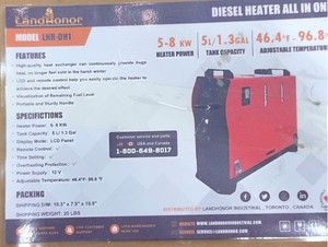 lot 2503 image: Landhonor Diesel Heater All In One  LHR-DH1