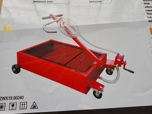 lot 2505 image: Landhonor 20 Gallon Hand-cranked Iron Oil Collection Truck  LHR-HOC20