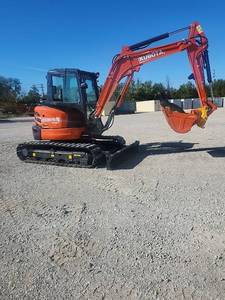 lot 7 image: Kubota KX057-4 Compact Excavator 686.3 Hours Showing  KBCDZ57CHM3D63692